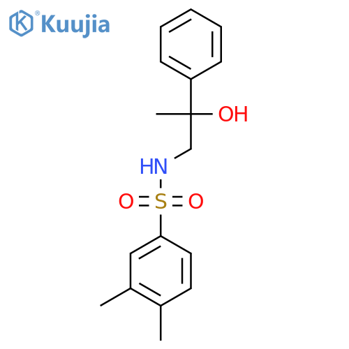 N-(2-hydroxy-2-phenylpropyl)-3,4-dimethylbenzene-1-sulfonamide structure