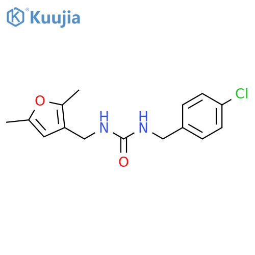 1-[(4-chlorophenyl)methyl]-3-[(2,5-dimethylfuran-3-yl)methyl]urea structure