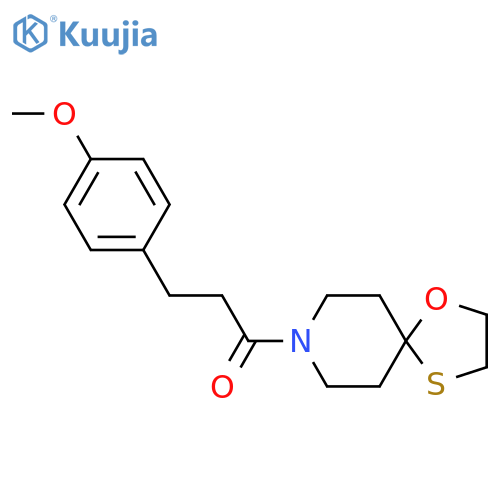 3-(4-methoxyphenyl)-1-{1-oxa-4-thia-8-azaspiro4.5decan-8-yl}propan-1-one structure