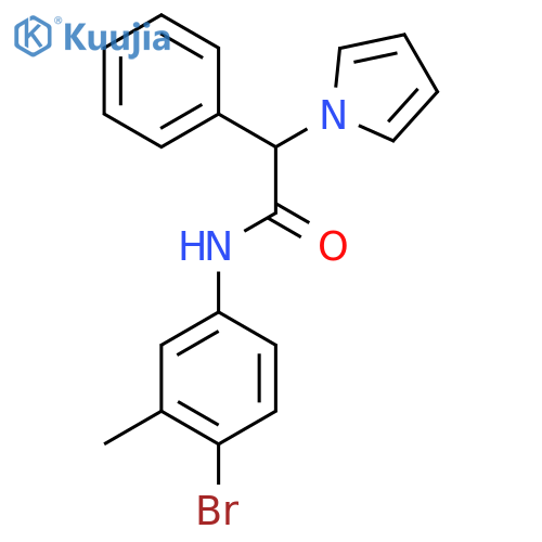 N-(4-bromo-3-methylphenyl)-2-phenyl-2-(1H-pyrrol-1-yl)acetamide structure