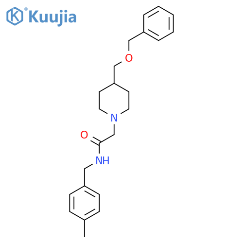 2-{4-[(benzyloxy)methyl]piperidin-1-yl}-N-[(4-methylphenyl)methyl]acetamide structure