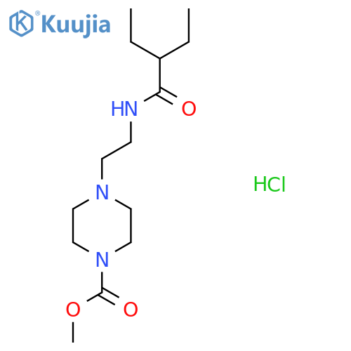 methyl 4-2-(2-ethylbutanamido)ethylpiperazine-1-carboxylate hydrochloride structure