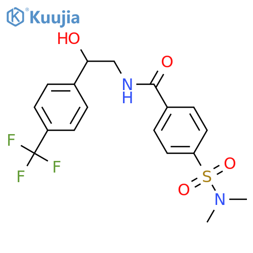 4-(dimethylsulfamoyl)-N-{2-hydroxy-2-[4-(trifluoromethyl)phenyl]ethyl}benzamide structure