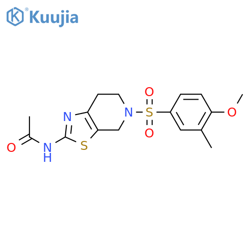 N-5-(4-methoxy-3-methylbenzenesulfonyl)-4H,5H,6H,7H-1,3thiazolo5,4-cpyridin-2-ylacetamide structure