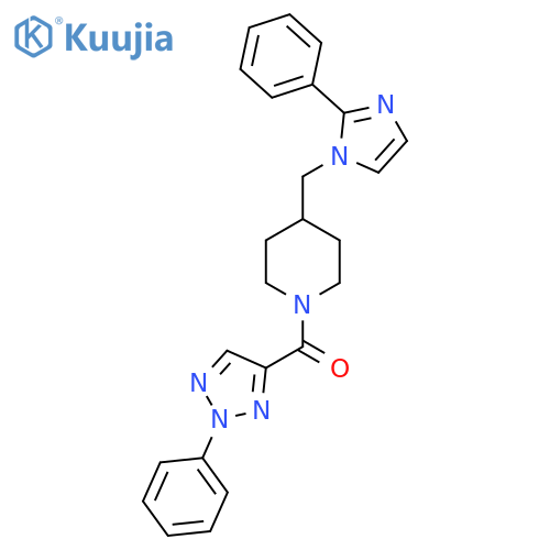 4-(2-phenyl-1H-imidazol-1-yl)methyl-1-(2-phenyl-2H-1,2,3-triazole-4-carbonyl)piperidine structure