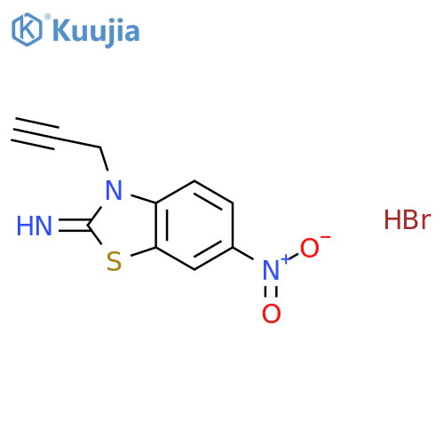 6-nitro-3-(prop-2-yn-1-yl)-2,3-dihydro-1,3-benzothiazol-2-imine hydrobromide structure