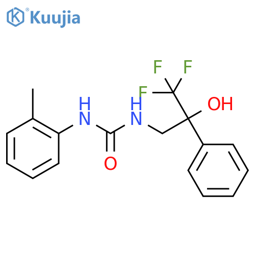 3-(2-methylphenyl)-1-(3,3,3-trifluoro-2-hydroxy-2-phenylpropyl)urea structure