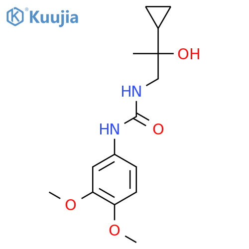 3-(2-cyclopropyl-2-hydroxypropyl)-1-(3,4-dimethoxyphenyl)urea structure