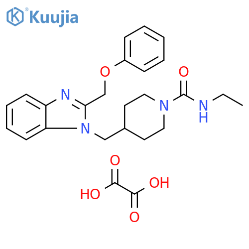 N-ethyl-4-{[2-(phenoxymethyl)-1H-1,3-benzodiazol-1-yl]methyl}piperidine-1-carboxamide; oxalic acid structure