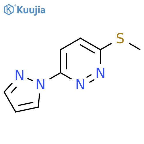 3-(methylsulfanyl)-6-(1H-pyrazol-1-yl)pyridazine structure