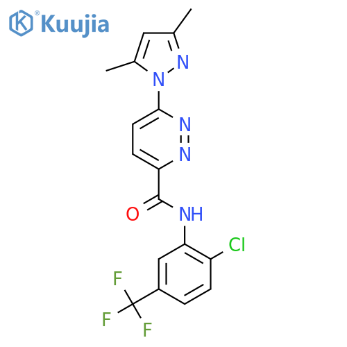 N-2-chloro-5-(trifluoromethyl)phenyl-6-(3,5-dimethyl-1H-pyrazol-1-yl)pyridazine-3-carboxamide structure