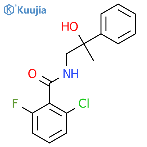 2-chloro-6-fluoro-N-(2-hydroxy-2-phenylpropyl)benzamide structure