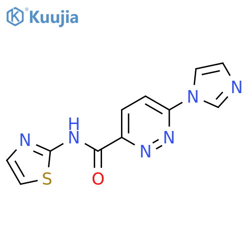 6-(1H-imidazol-1-yl)-N-(1,3-thiazol-2-yl)pyridazine-3-carboxamide structure
