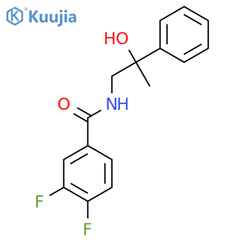 3,4-difluoro-N-(2-hydroxy-2-phenylpropyl)benzamide structure