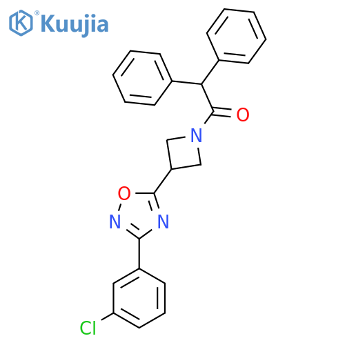 1-{3-[3-(3-chlorophenyl)-1,2,4-oxadiazol-5-yl]azetidin-1-yl}-2,2-diphenylethan-1-one structure