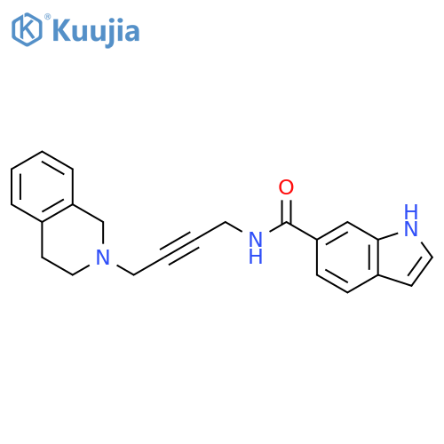 N-[4-(1,2,3,4-tetrahydroisoquinolin-2-yl)but-2-yn-1-yl]-1H-indole-6-carboxamide structure