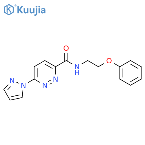 N-(2-phenoxyethyl)-6-(1H-pyrazol-1-yl)pyridazine-3-carboxamide structure
