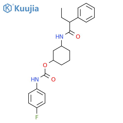 3-(2-phenylbutanamido)cyclohexyl N-(4-fluorophenyl)carbamate structure