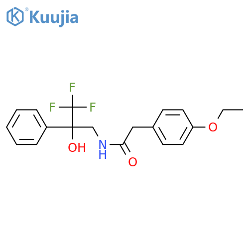 2-(4-ethoxyphenyl)-N-(3,3,3-trifluoro-2-hydroxy-2-phenylpropyl)acetamide structure