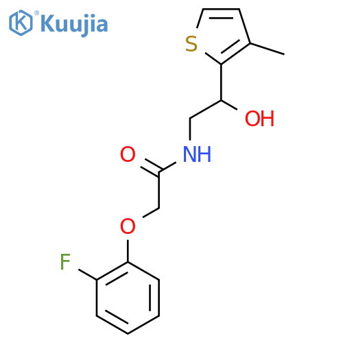 2-(2-fluorophenoxy)-N-[2-hydroxy-2-(3-methylthiophen-2-yl)ethyl]acetamide structure