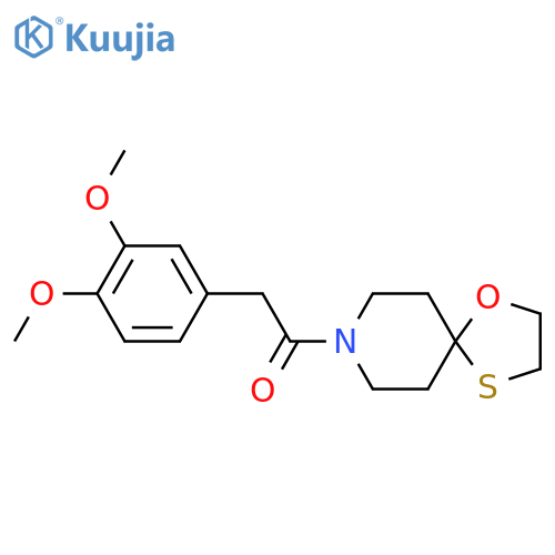 2-(3,4-dimethoxyphenyl)-1-{1-oxa-4-thia-8-azaspiro4.5decan-8-yl}ethan-1-one structure