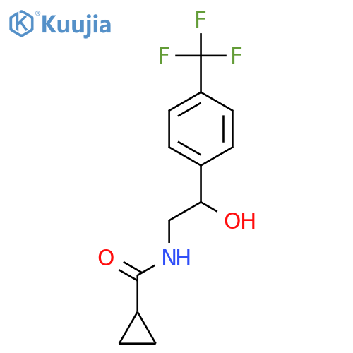 N-{2-hydroxy-2-4-(trifluoromethyl)phenylethyl}cyclopropanecarboxamide structure