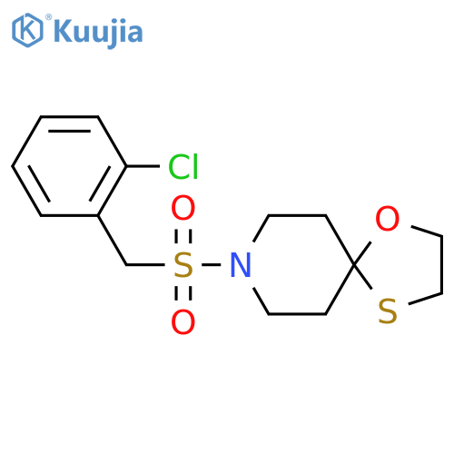 8-(2-chlorophenyl)methanesulfonyl-1-oxa-4-thia-8-azaspiro4.5decane structure