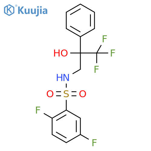 2,5-difluoro-N-(3,3,3-trifluoro-2-hydroxy-2-phenylpropyl)benzene-1-sulfonamide structure