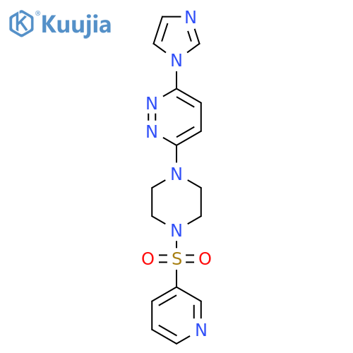 3-(1H-imidazol-1-yl)-6-4-(pyridine-3-sulfonyl)piperazin-1-ylpyridazine structure