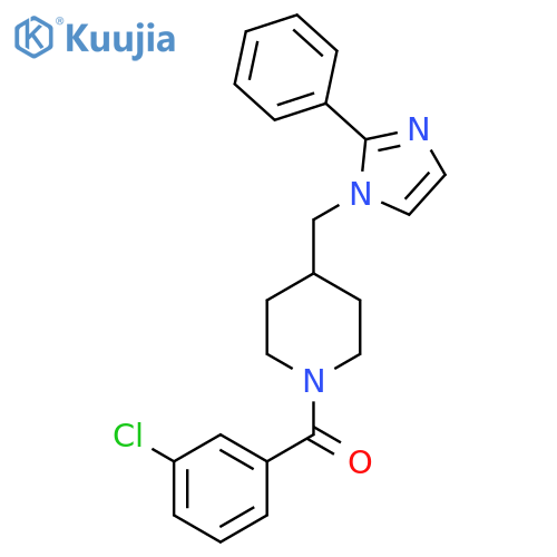 1-(3-chlorobenzoyl)-4-(2-phenyl-1H-imidazol-1-yl)methylpiperidine structure