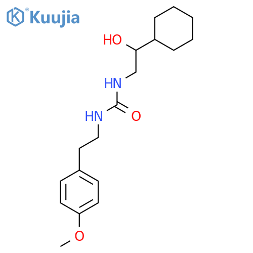 3-(2-cyclohexyl-2-hydroxyethyl)-1-2-(4-methoxyphenyl)ethylurea structure