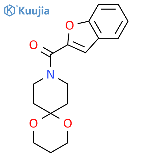 9-(1-benzofuran-2-carbonyl)-1,5-dioxa-9-azaspiro5.5undecane structure