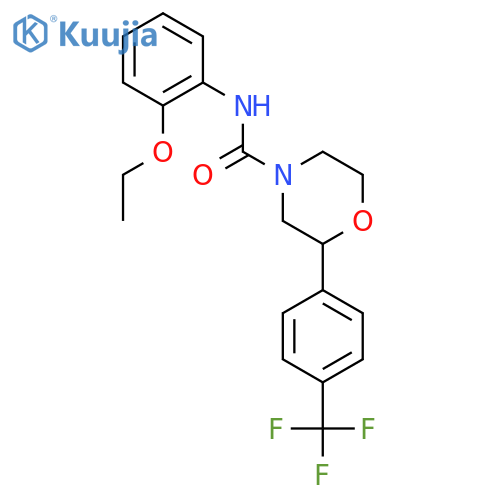 N-(2-ethoxyphenyl)-2-4-(trifluoromethyl)phenylmorpholine-4-carboxamide structure