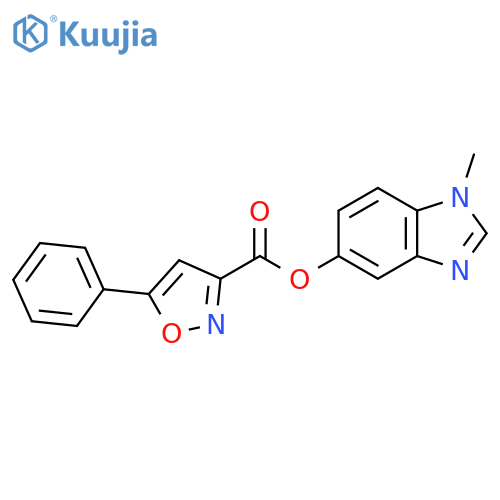 1-methyl-1H-1,3-benzodiazol-5-yl 5-phenyl-1,2-oxazole-3-carboxylate structure