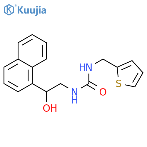 1-2-hydroxy-2-(naphthalen-1-yl)ethyl-3-(thiophen-2-yl)methylurea structure