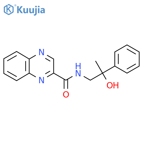 N-(2-hydroxy-2-phenylpropyl)quinoxaline-2-carboxamide structure