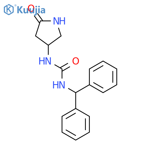 1-(diphenylmethyl)-3-(5-oxopyrrolidin-3-yl)urea structure