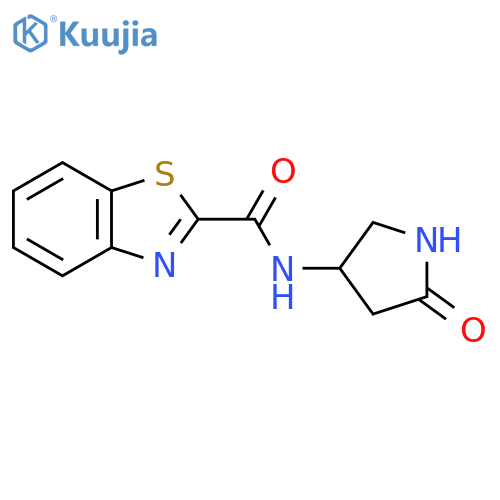 N-(5-oxopyrrolidin-3-yl)-1,3-benzothiazole-2-carboxamide structure