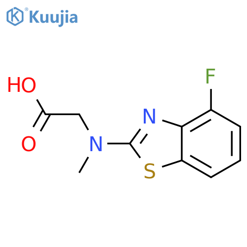 2-[(4-fluoro-1,3-benzothiazol-2-yl)(methyl)amino]acetic acid structure