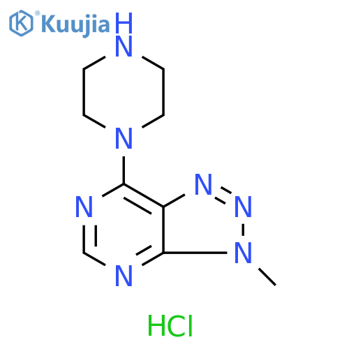 1-{3-methyl-3H-[1,2,3]triazolo[4,5-d]pyrimidin-7-yl}piperazine hydrochloride structure