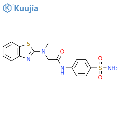 2-(1,3-benzothiazol-2-yl)(methyl)amino-N-(4-sulfamoylphenyl)acetamide structure