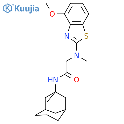 N-(adamantan-1-yl)-2-(4-methoxy-1,3-benzothiazol-2-yl)(methyl)aminoacetamide structure