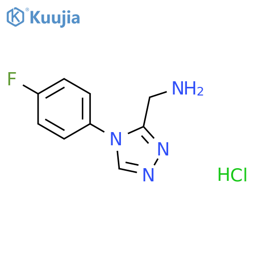 1-[4-(4-fluorophenyl)-4H-1,2,4-triazol-3-yl]methanamine dihydrochloride structure