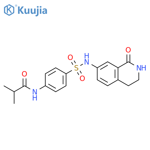 2-methyl-N-{4-(1-oxo-1,2,3,4-tetrahydroisoquinolin-7-yl)sulfamoylphenyl}propanamide structure