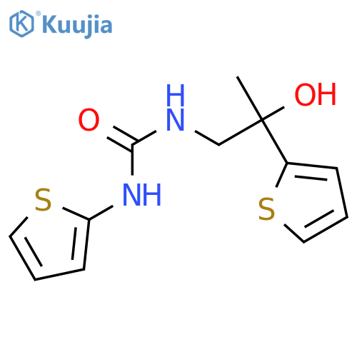 1-2-hydroxy-2-(thiophen-2-yl)propyl-3-(thiophen-2-yl)urea structure