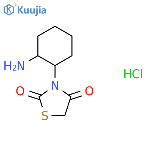3-(2-Aminocyclohexyl)-1,3-thiazolidine-2,4-dione hydrochloride structure