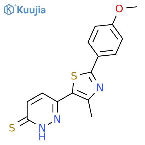 6-2-(4-methoxyphenyl)-4-methyl-1,3-thiazol-5-ylpyridazine-3-thiol structure