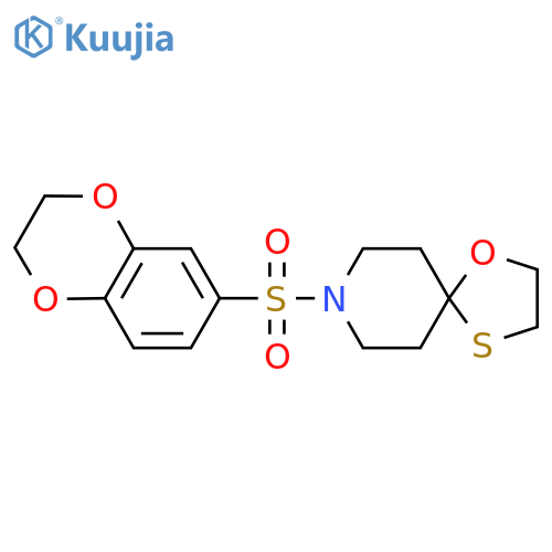 8-(2,3-dihydro-1,4-benzodioxine-6-sulfonyl)-1-oxa-4-thia-8-azaspiro4.5decane structure