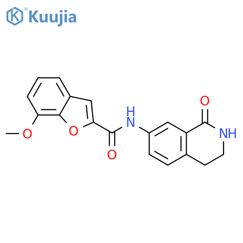 7-methoxy-N-(1-oxo-1,2,3,4-tetrahydroisoquinolin-7-yl)-1-benzofuran-2-carboxamide structure