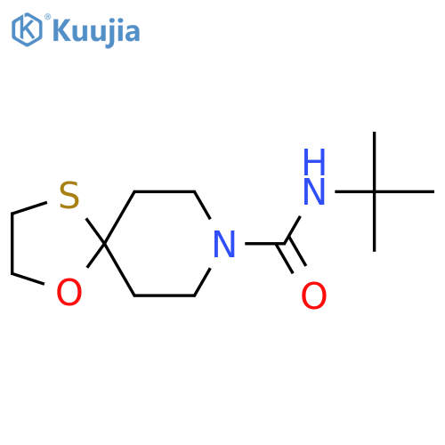 N-tert-butyl-1-oxa-4-thia-8-azaspiro4.5decane-8-carboxamide structure